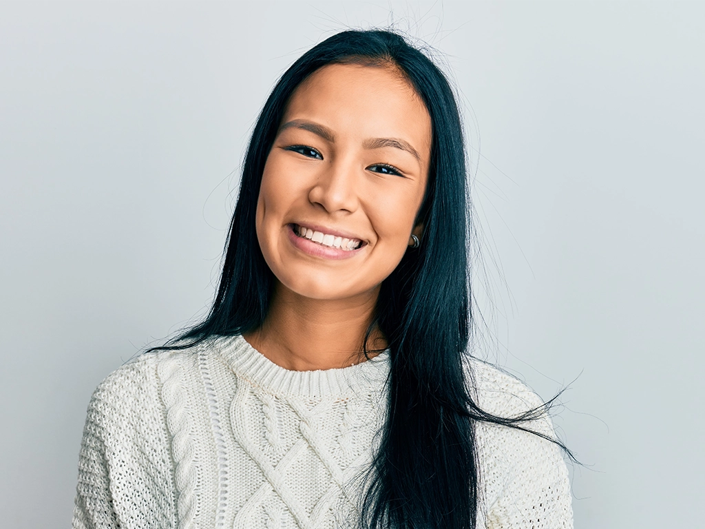 beautiful hispanic woman with a happy smile